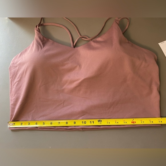Old Navy Strappy Longline Sports Bra, Light Support, PowerPress, Dusty Rose NWT - Picture 10 of 12